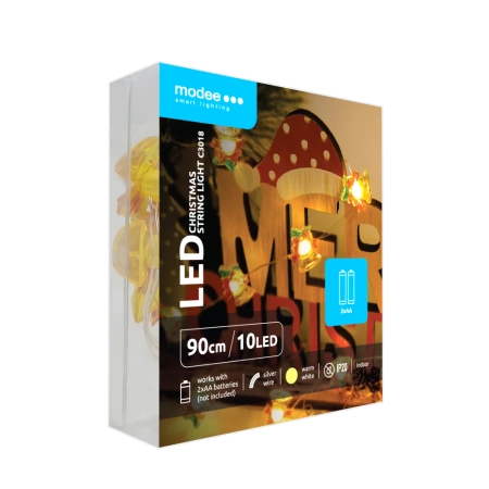 Lampki dzwon. BAT modee 0,9m WARM 10LED ML-C3018