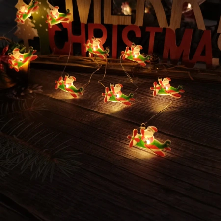 Lampki mikołaj BAT modee 0,9m WARM 10LED ML-C3020