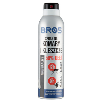 Bros Spray na komary i kleszcze 50% Deet 180 ml
