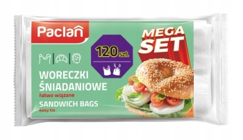 Woreczki śniadaniowe wiązane Paclan 120 szt