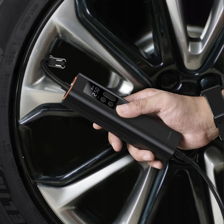 Baseus mini kompresor samochodowy pompka do kół na gniazdo zapalniczki czarny CRCQ000001