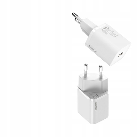 Baseus Super Si 1C szybka ładowarka USB Typ C 30W Power Delivery Quick Charge biały CCSUP-J02