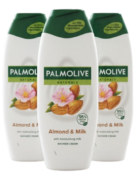 PALMOLIVE ŻEL POD PRYSZNIC 500ML ALMOND & MILK x3/zestaw