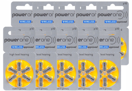POWER ONE WIRELESS Baterie słuchowe V10 60 szt.
