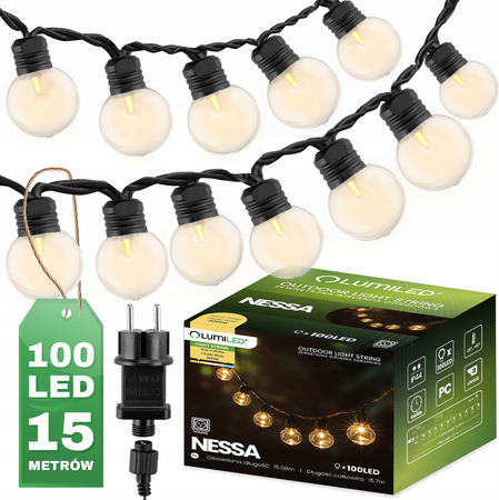 LUMILED Girlanda Nessa 100LED G30 15,7M