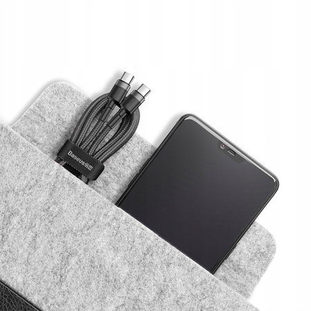 Baseus Cafule Cable wytrzymały nylonowy kabel przewód USB-C PD / USB-C PD PD2.0 60W 20V 3A QC3.0 2M czarno-szary CATKLF-HG1