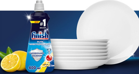 FINISH PŁYN NABŁYSZCZAJĄCY LEMON 400 ML/ RINSING LIQUID FOR DISHWASHER 12/96/1152x3 /zestaw