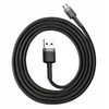 Baseus Cafule Cable wytrzymały nylonowy kabel przewód USB / micro USB QC3.0 2.4A 1M czarno-szary CAMKLF-BG1 