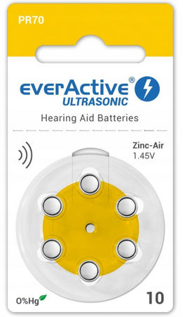 everActive baterie słuchowe ULTRASONIC 10 bl.6
