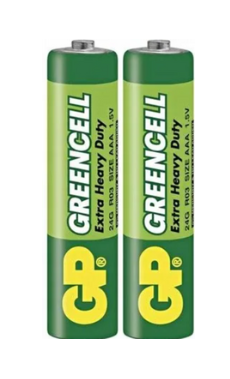 GP bateria Zinc-Carbon Extra Heavy Duty GreenCell AAA shrink 2