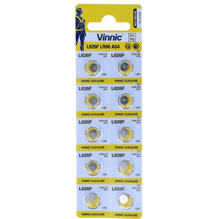 VINNIC bateria alkaliczna LR66 / L626F / AG4 BL1