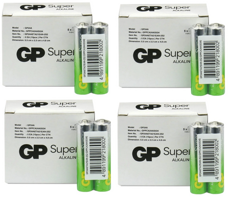 GP bateria alkaliczna SUPER G-TECH AAA 40 szt. - zestaw