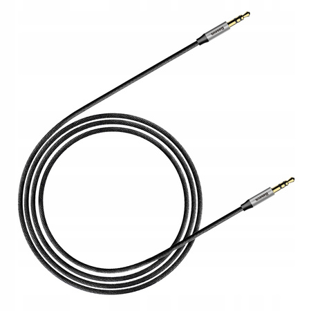 Baseus Yiven M30 kabel audio stereo AUX 3,5 mm męski mini jack 1m srebrno-czarny CAM30-BS1