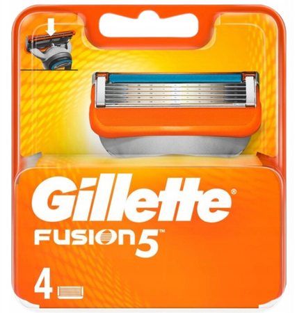 GILLETTE FUSION 5 WKŁADY A\"4 / FUSION RAZOR CARTIDGE REFILLS 10/640/6400x2 /zestaw