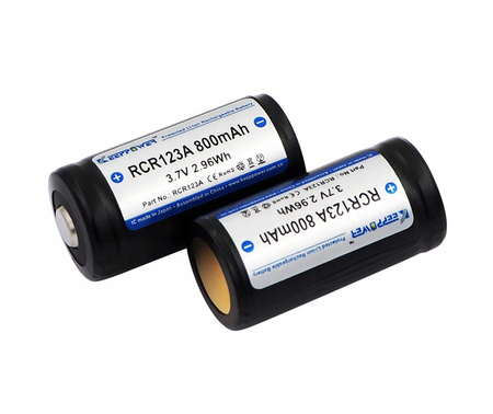 KeepPower akumulator RCR123A 800mAh Li-ION 16340, 2 szt.