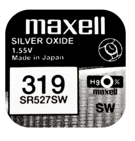 MAXELL bateria srebrowa 319 / SR527SW BL1x10 /zestaw
