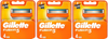 GILLETTE FUSION 5 WKŁADY A\"4 / FUSION RAZOR CARTIDGE REFILLS 10/640/6400x3 /zestaw