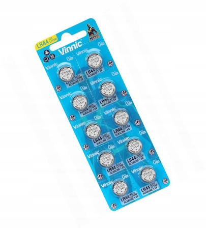 VINNIC bateria alkaliczna LR44 / L1154F / AG13 BL10 zestaw