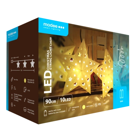Lampki gwiazdy BAT modee 0,9m WARM 10LED ML-C3029