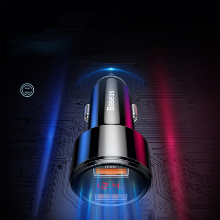 Baseus Magic Series Dual QC - ładowarka samochodowa Quick Charge 3.0 2x USB 45W 6A czarny CCMLC20A-01