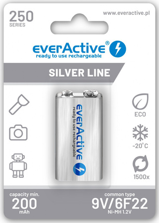 everActive akumulator 6F22 9V Ni-MH 250mAh