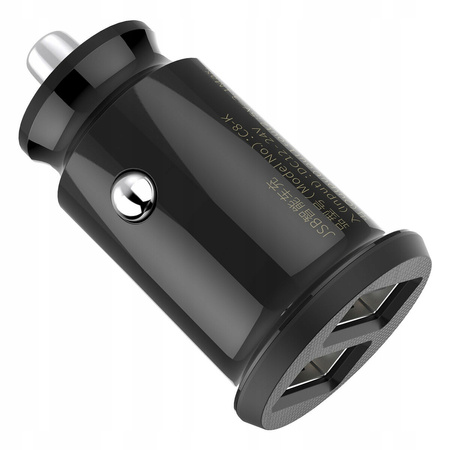 Baseus Grain Car Charger mini ładowarka samochodowa 2x USB 3.1A czarny CCALL-ML01 