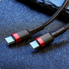 Baseus Cafule Cable wytrzymały nylonowy kabel przewód USB-C PD / USB-C PD PD2.0 60W 20V 3A QC3.0 2M czarno-czerwony CATKLF-H91
