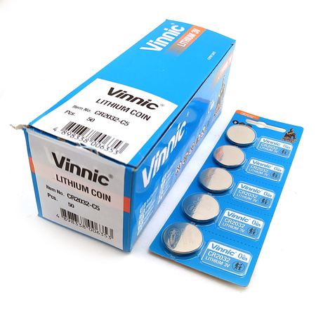 VINNIC bateria litowa CR2032 BL5*10 - zestaw