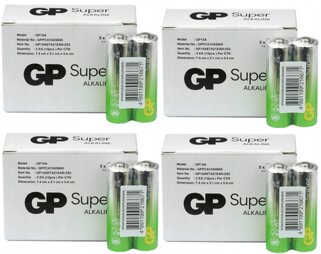 GP bateria alkaliczna SUPER G-TECH AA 40 szt. - zestaw
