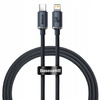 Baseus Crystal Shine Series kabel przewód USB do szybkiego ładowania i transferu danych USB Typ C - Lightning 20W 2m czarny CAJY000301