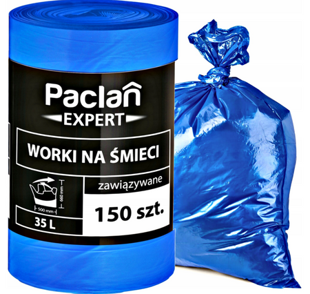 Worki na śmieci PACLAN 35L 150 szt.