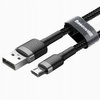Baseus Cafule Cable wytrzymały nylonowy kabel przewód USB / micro USB QC3.0 2.4A 1M czarno-szary CAMKLF-BG1 