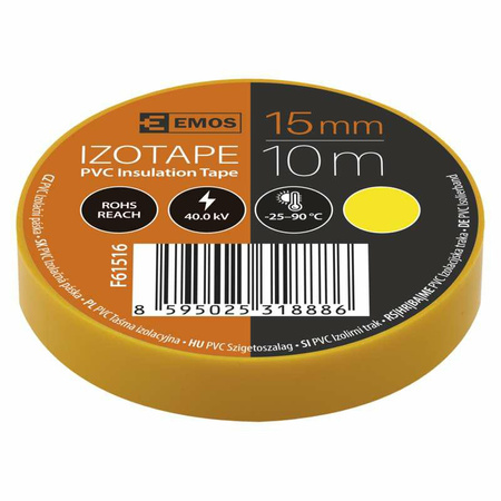 EMOS TAŚMA PVC 15/10 ŻÓŁTA F61516