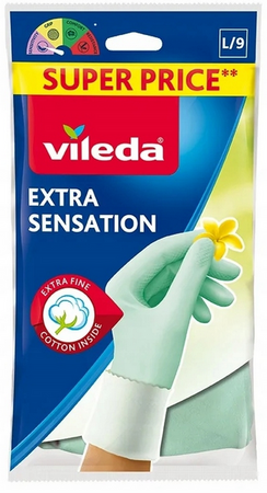 VILEDA RĘKAWICE EXTRA SENSATION ROZMIAR L 1 PARA