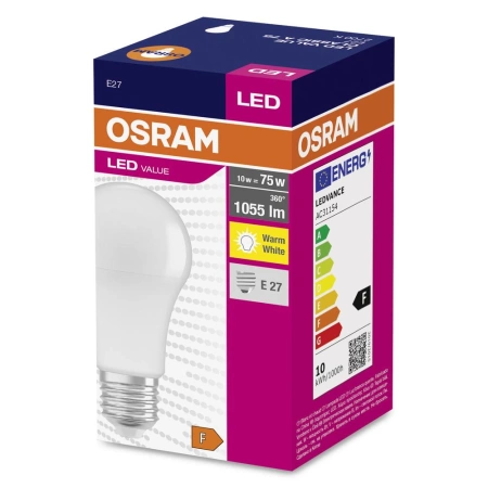 OSRAM Żarówka LED A60 E27 10W = 75W 1055lm 2700K