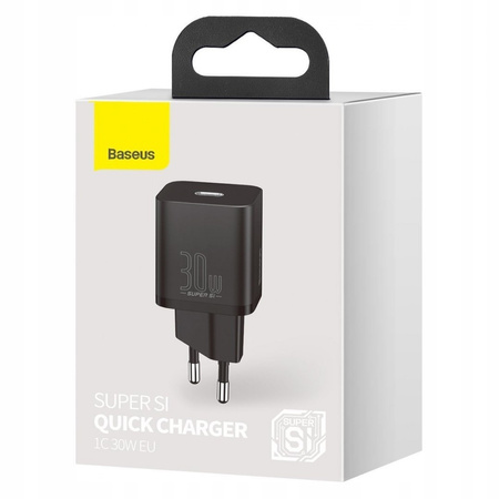 Baseus Super Si 1C szybka ładowarka USB Typ C 30W Power Delivery Quick Charge czarny CCSUP-J01