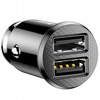 Baseus Grain Car Charger mini ładowarka samochodowa 2x USB 3.1A czarny CCALL-ML01 