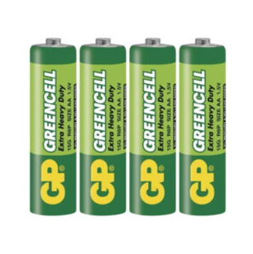 GP bateria Zinc-Carbon Extra Heavy Duty GreenCell AA shrink 4