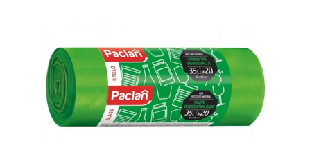 Worki do segregacji 20 szt. plastik 60l (żółty) + 20 szt. papier 60l (niebieski) + 20 szt. bio 35l (brązowy) + 20 szt. szkło 60l (zielony) /zestaw