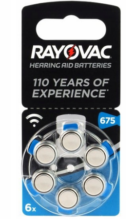 RAYOVAC Baterie słuchowe 675 Acoustic Special 6 szt.