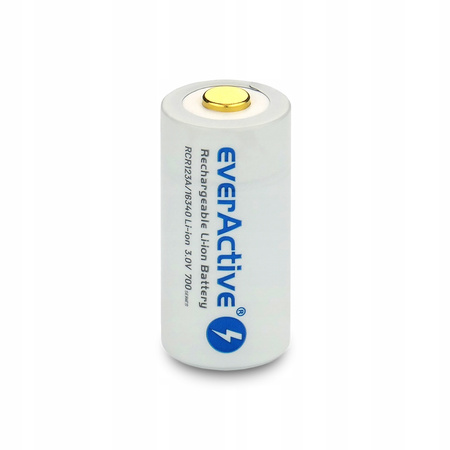 everActive akumulator 16340 3V Li-ion 650mAh micro USB z zabezpieczeniem