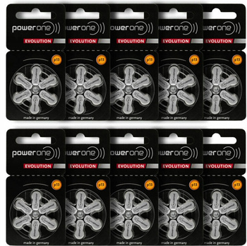POWER ONE EVOLUTION Baterie słuchowe V13 60 szt.