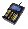 XTAR Ładowarka VC4 18650/32650 Li-ION/Ni-MH, 4 kanały, USB + XTAR 16340 / R-CR123 3,7V Li-ION 650mAh z zabezpieczeniem 2 szt. /zestaw