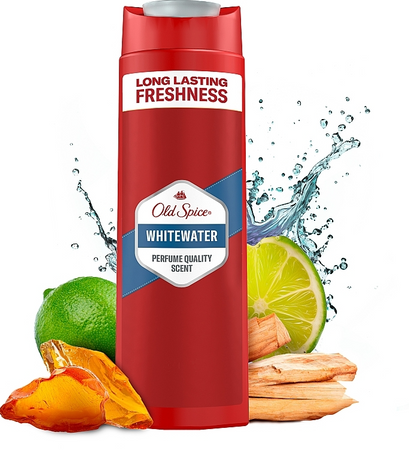 OLD SPICE SHOWER GEL 400 ML 3IN1 WHITEWATER 6/240/1440 PL**