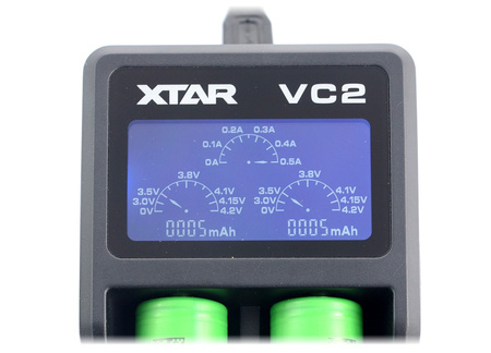 XTAR Ładowarka VC2 18650/26650 Li-ION, 2 kanały, USB