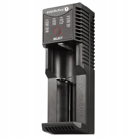 everActive Ładowarka do akumulatorków Li-ion oraz Ni-MH UC-100C USB-C + KeepPower akumulator ICR18650-380PCM 3800mAh Li-ION P1838C, 2 szt. - zestaw