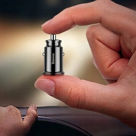 Baseus Grain Car Charger mini ładowarka samochodowa 2x USB 3.1A czarny CCALL-ML01 