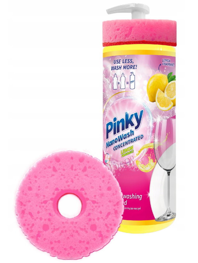 Pinky Płyn do mycia naczyń pompka cytryna 1L+gąbka pol_pl_Pinky-Plyn-do-mycia-naczyn-pompka-cytryna-1L-gabka-3175_1
