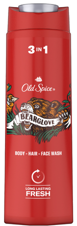 OLD SPICE SHOWER GEL 400 ML 3IN1 BEARGLOVE 6/240/1440 PL