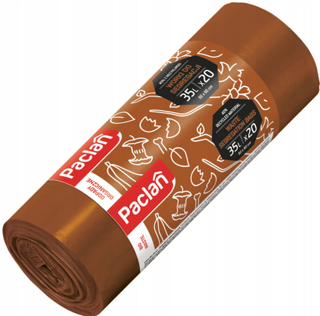 Worek do segr bio odpady Paclan 35l 20 szt br.